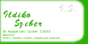 ildiko sziber business card