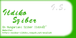 ildiko sziber business card